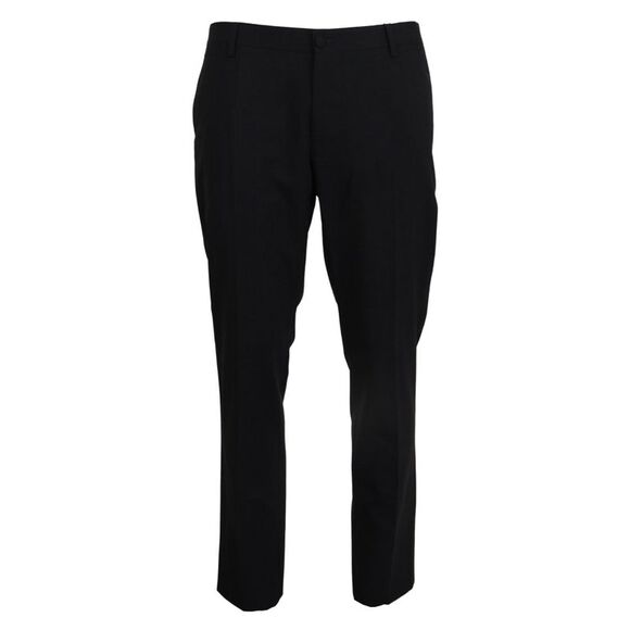 Dolce & Gabbana Gray Wool Stretch Dress Formal Slim Fit Men's Pant